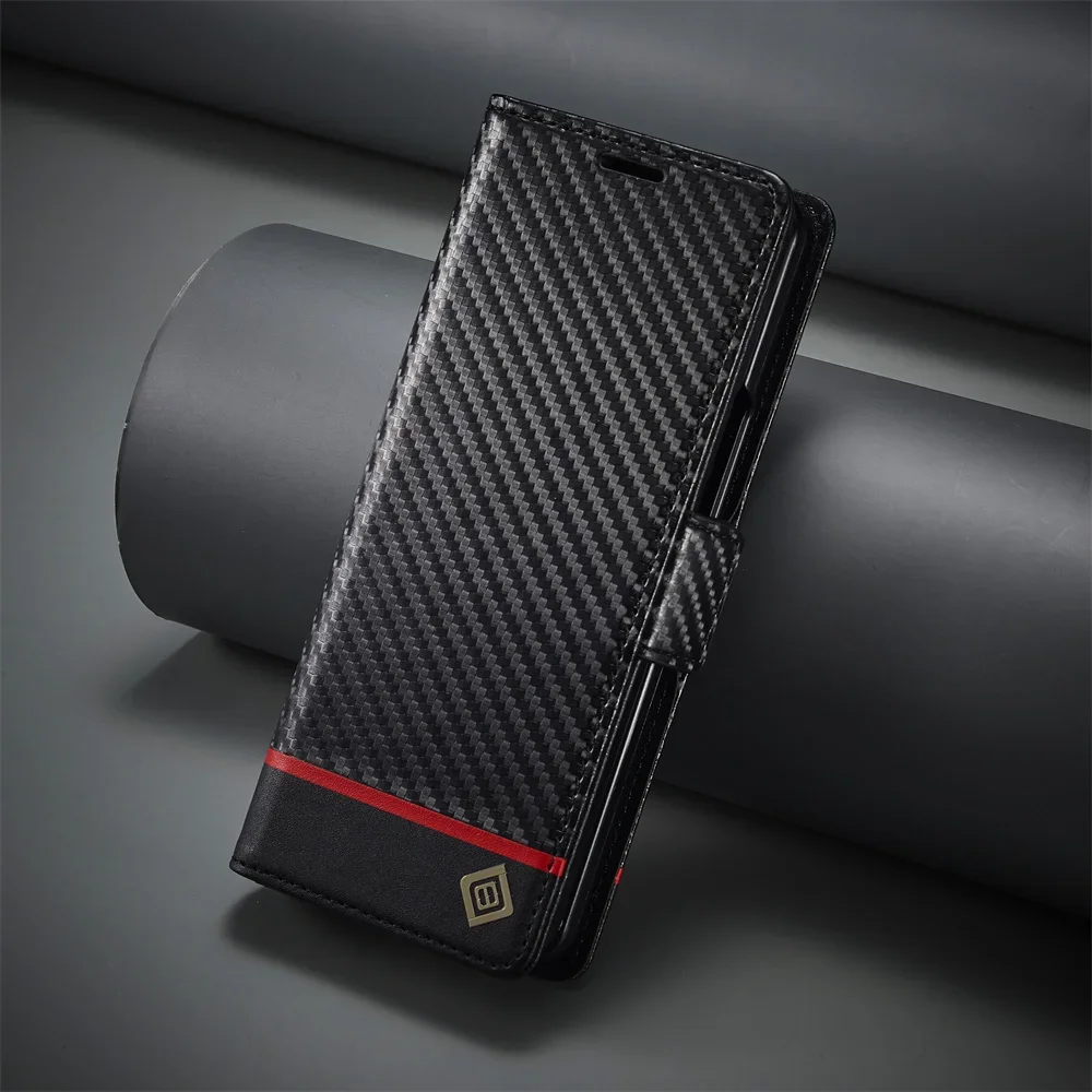 Leather Wallet Card Holder Phone Cover - Capa luxuosa de couro pu de