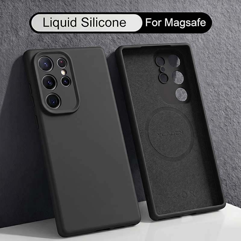 Liquid Silicone Magnetic Phone Case - Capa de Silicone Líquido Macio para