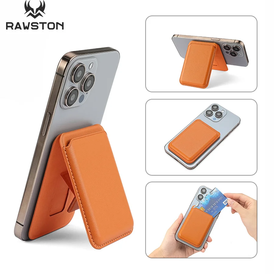 Leather Wallet Card Holder Phone Cover - Kickstand capa carteira de couro magnético