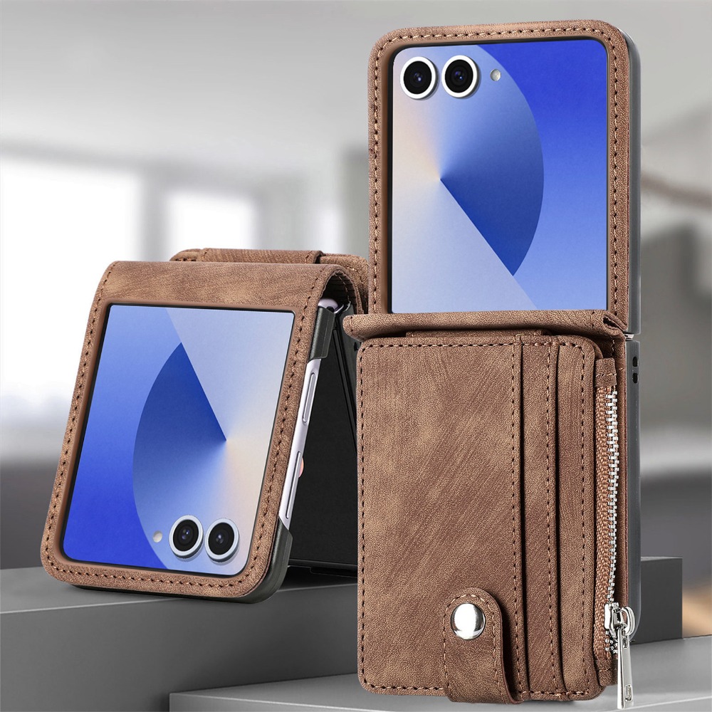 Leather Wallet Card Holder Phone Cover - 2-em-1 destacável titular do cartão carteira