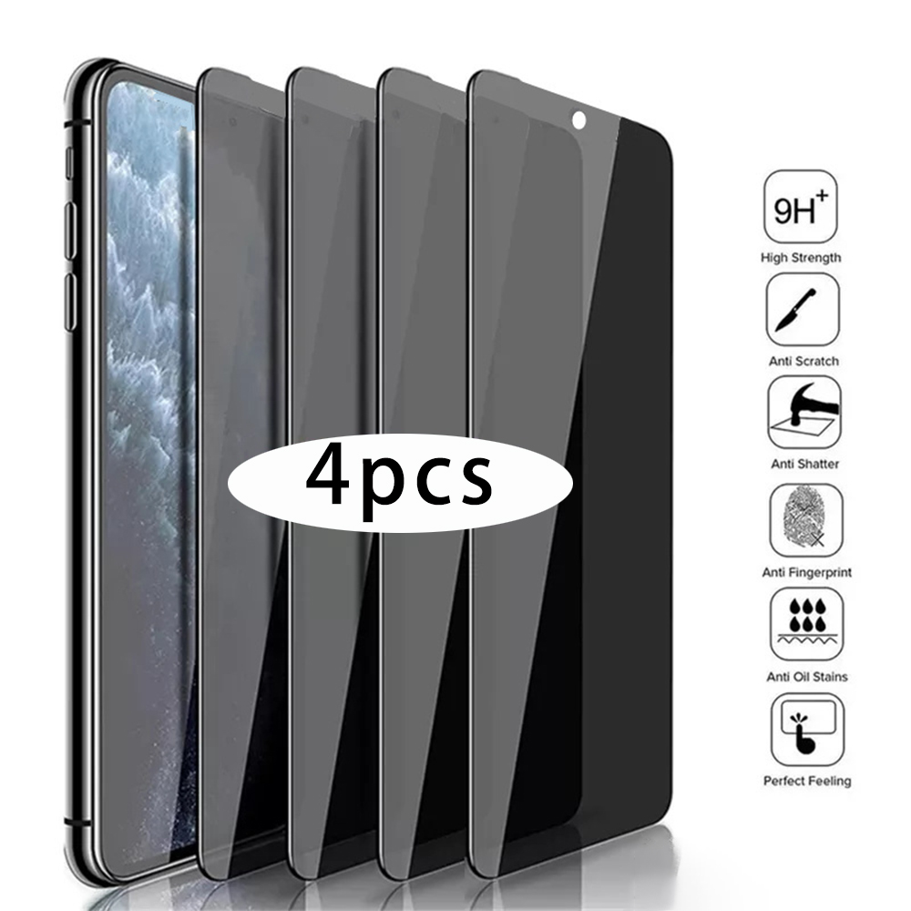 Anti Peek Privacy Tempered Glass - 4 pçs anti peeking vidro temperado