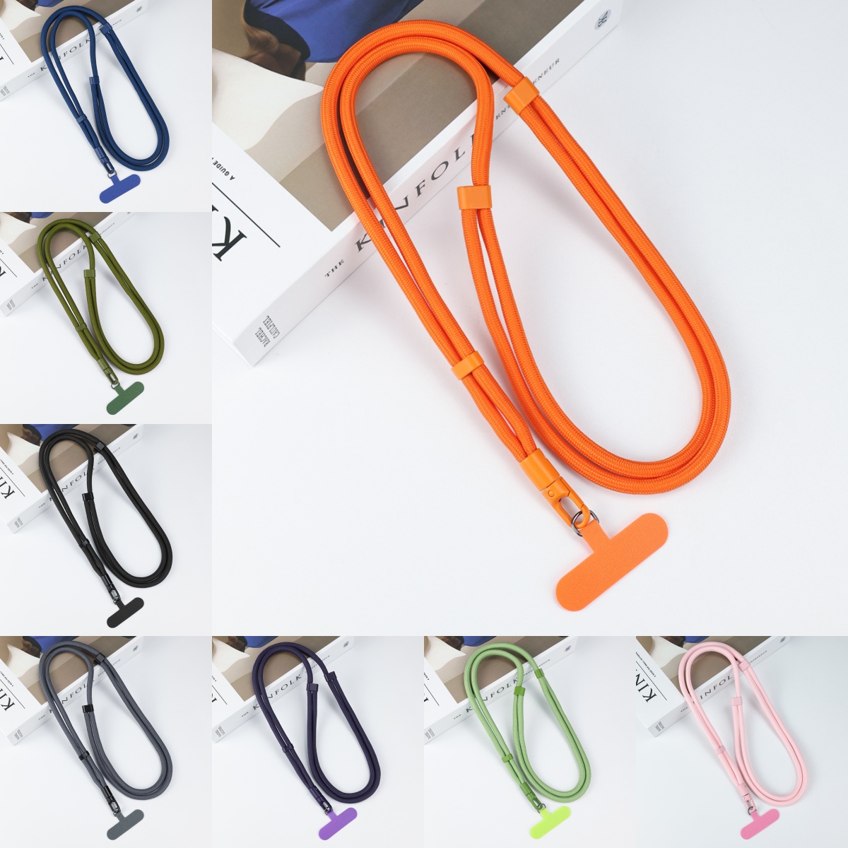 Crossbody Lanyard Neck Strap Case - Cordão universal para telefone com clipe