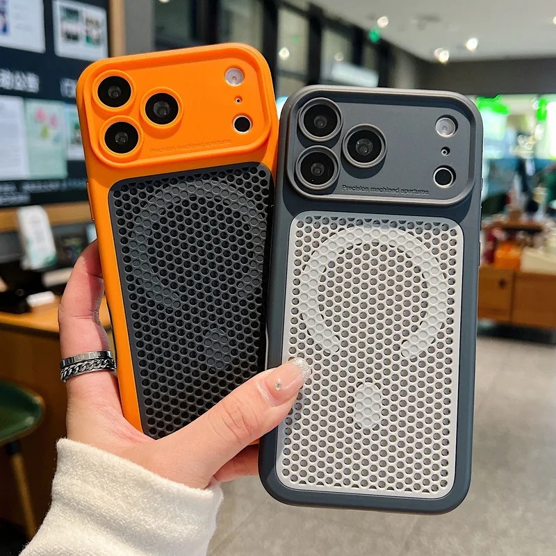 Heat Dissipation Mesh Breathable Case - Capa Magnética Respirável com Malha de