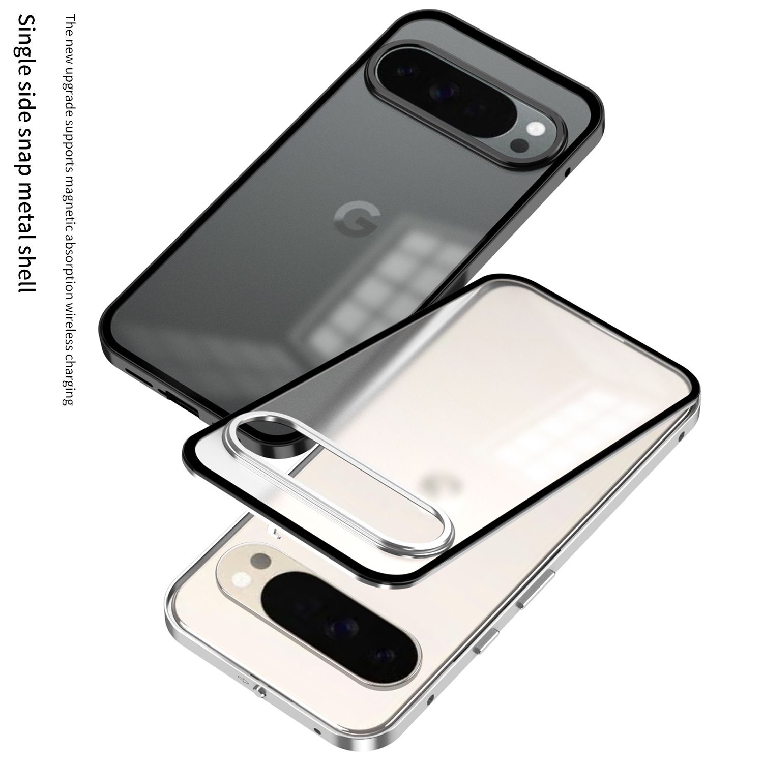Metal Bumper Aluminum Frame Case - Capa Traseira Magnética 2 em 1