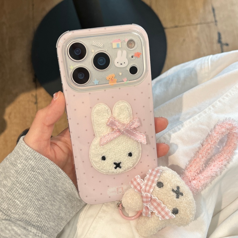 Cute Cartoon Wrist Strap Silicone Case - Capa de Telefone Kawaii Fofa com