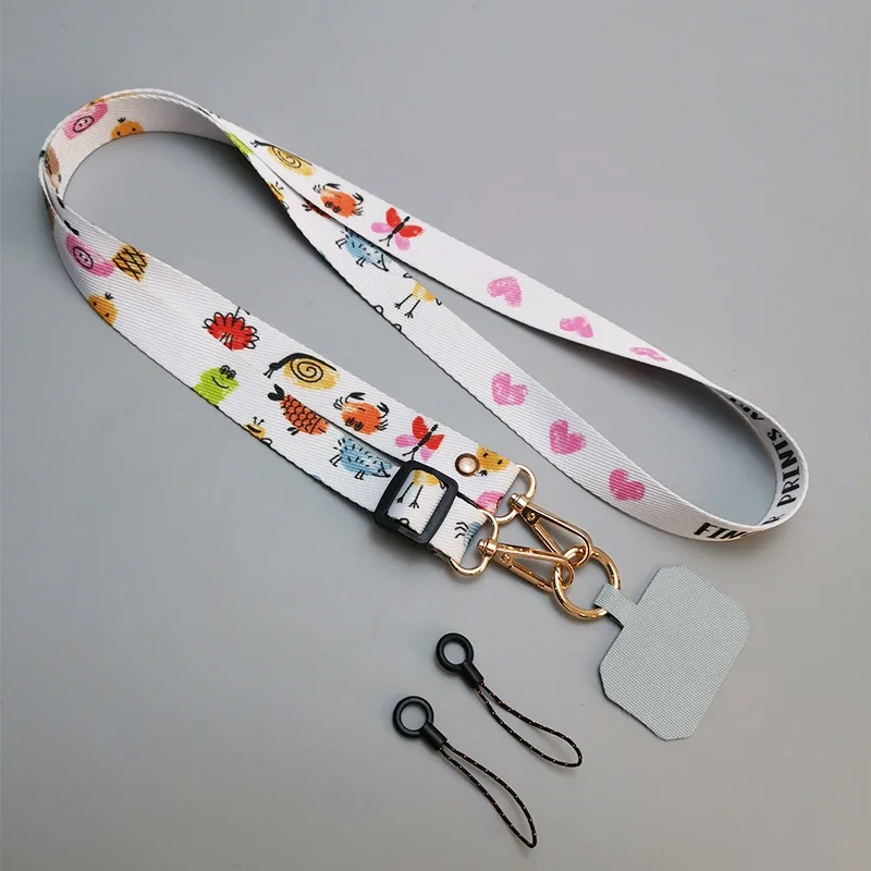 Crossbody Lanyard Neck Strap Case - Correias crossbody coloridas para telefone móvel,