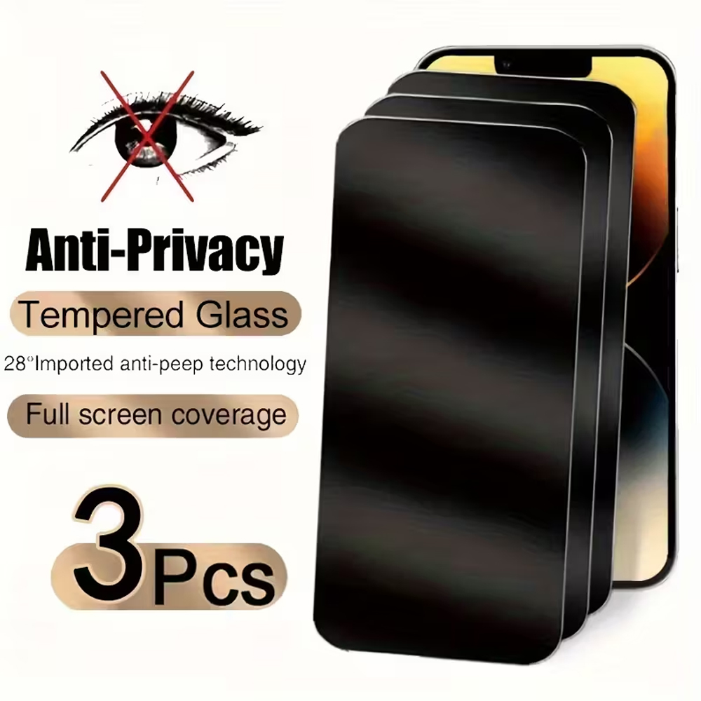 1-3PCS Vidro Temperado Anti-Es - Anti Peek Privacy Tempered Glass avaliação e preço