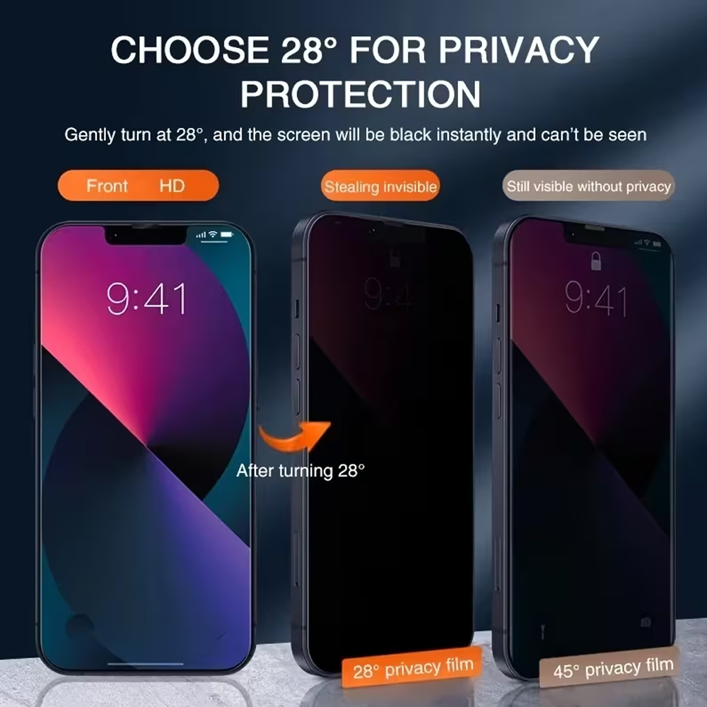 1-3PCS Vidro Temperado Anti-Es - Anti Peek Privacy Tempered Glass avaliação e preço