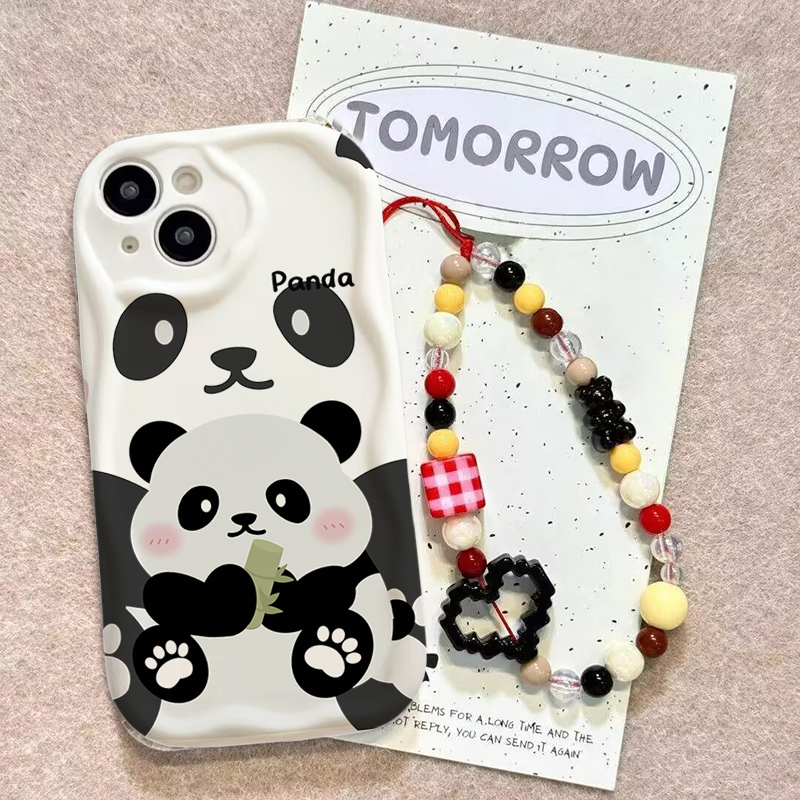 Panda bonito pulseira de pulso - Cute Cartoon Wrist Strap Silicone Case avaliação e preço
