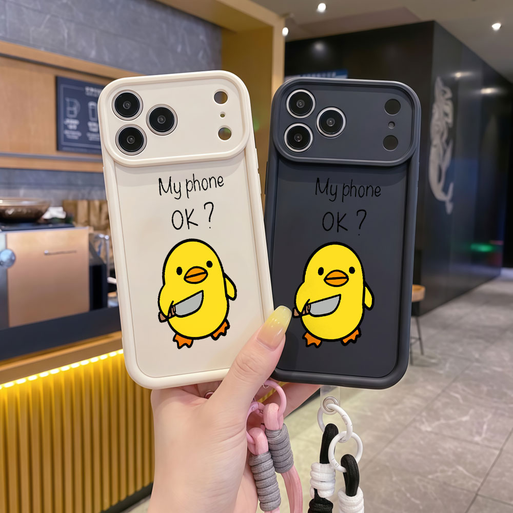 Capa de Celular com Alça de Pu - Cute Cartoon Wrist Strap Silicone Case avaliação e preço