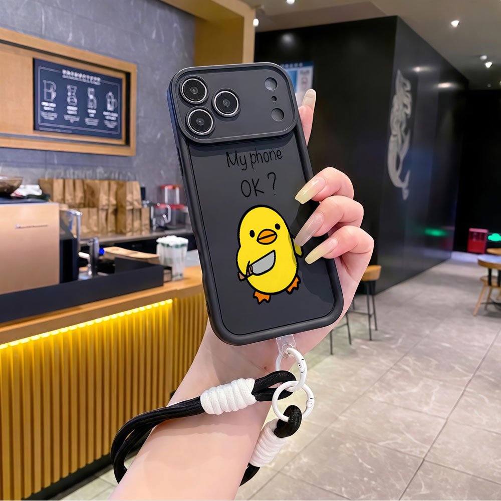Capa de Celular com Alça de Pu - Cute Cartoon Wrist Strap Silicone Case avaliação e preço