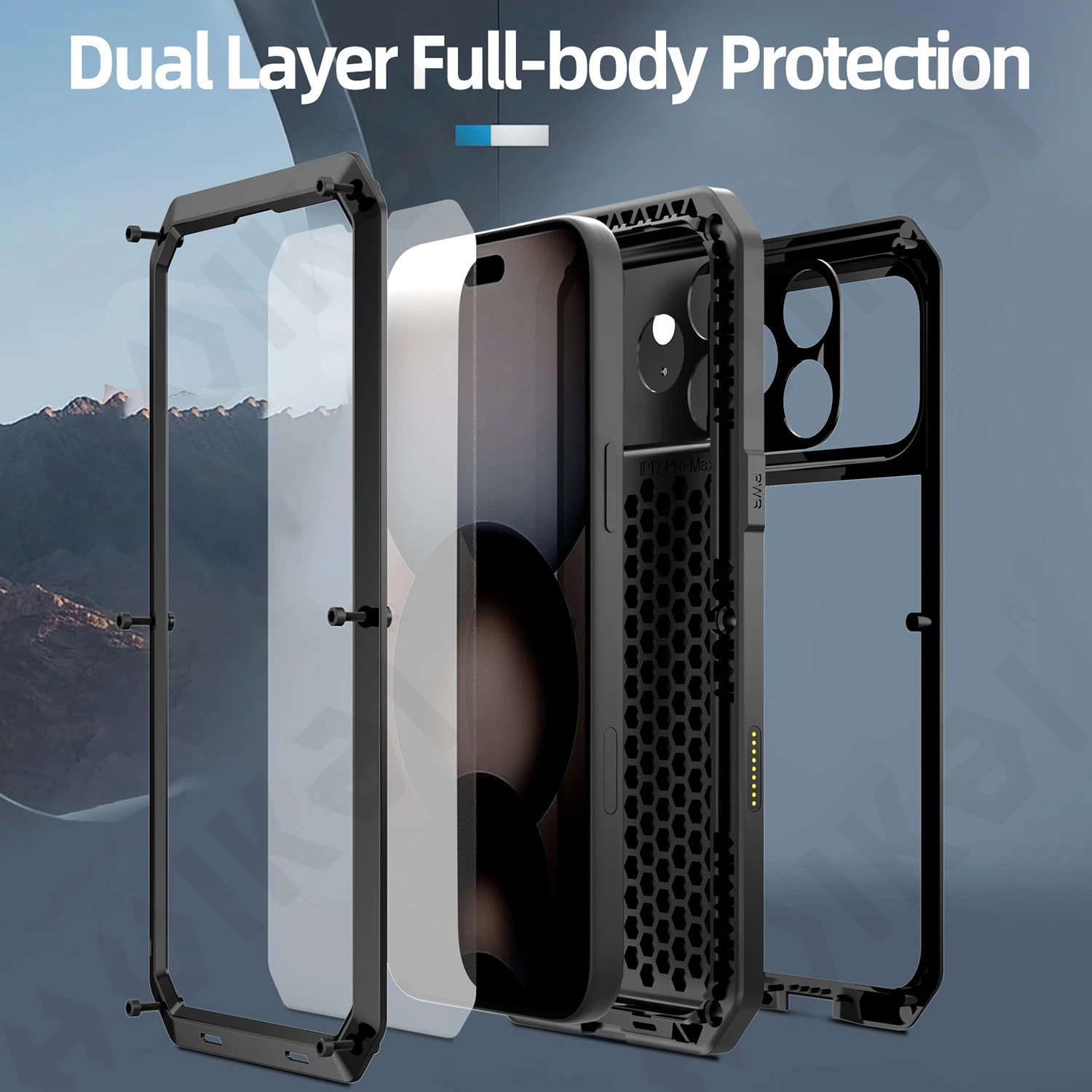 Capa adequada para iPhone 18 P - Heavy Duty 360 Full Body Protective Case avaliação e preço