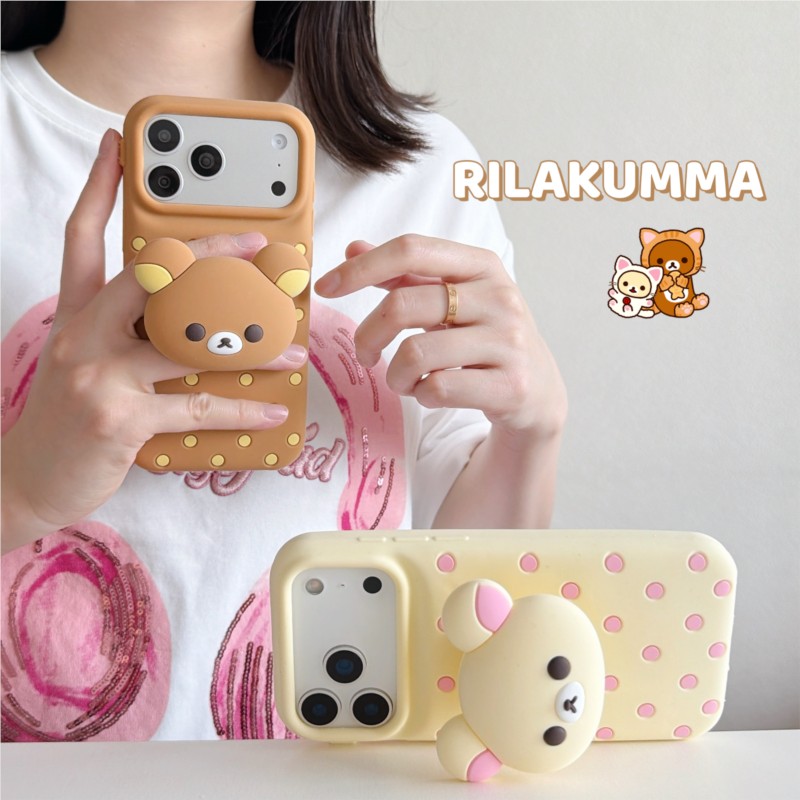 Capa de Silicone 3D Urso Rilak - Cute Cartoon Wrist Strap Silicone Case avaliação e preço