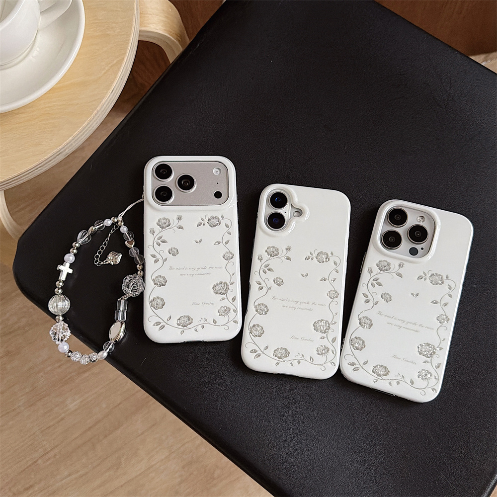 Capa de Celular Vintage Prata  - Vintage Floral Pattern Soft Case avaliação e preço