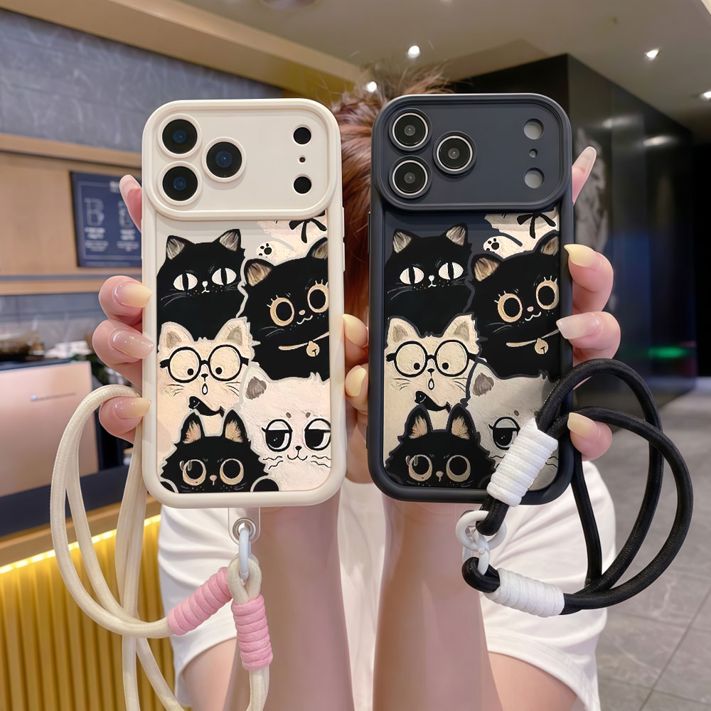 Capa de Celular Antichoque com - Cute Cartoon Wrist Strap Silicone Case avaliação e preço