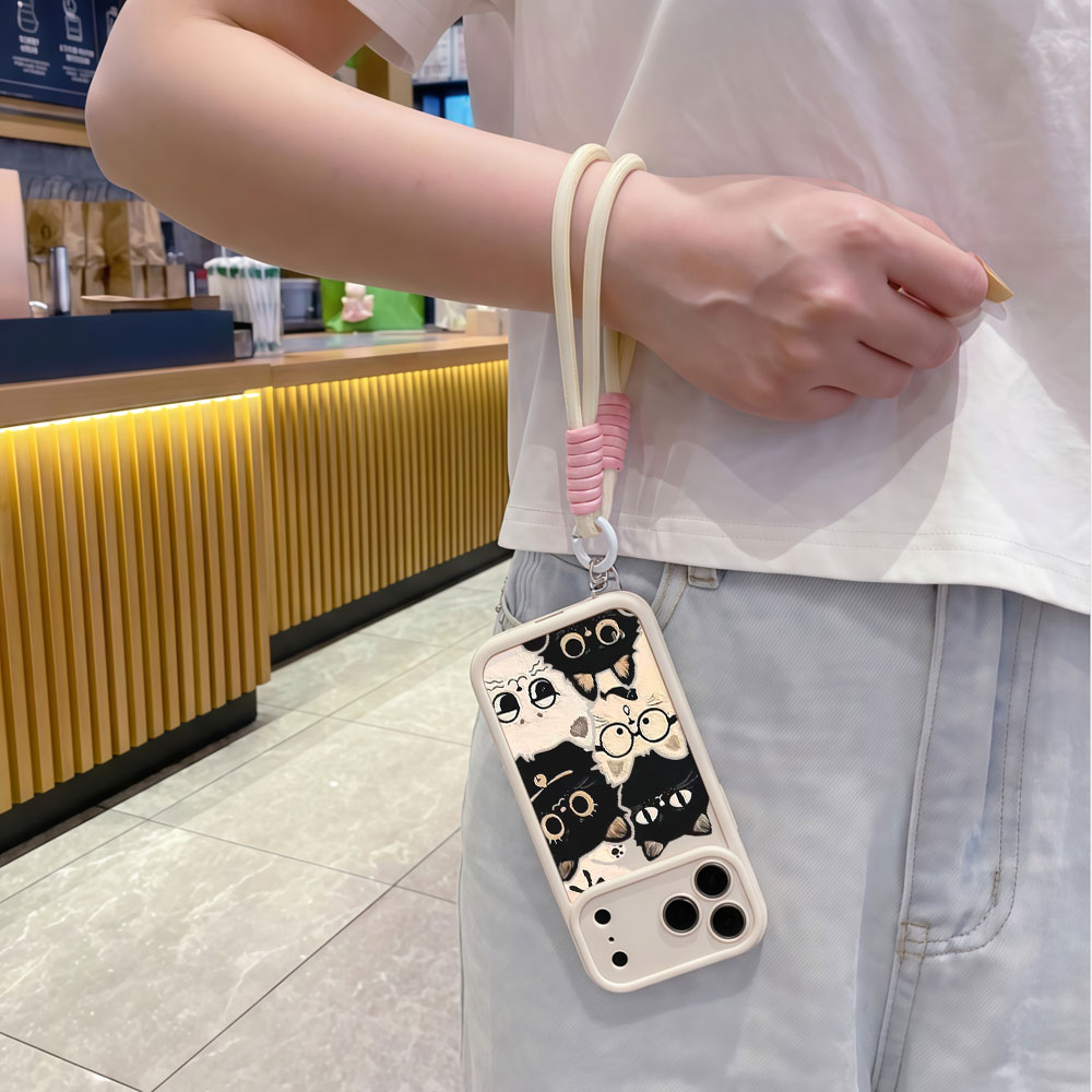 Capa de Celular Antichoque com - Cute Cartoon Wrist Strap Silicone Case avaliação e preço