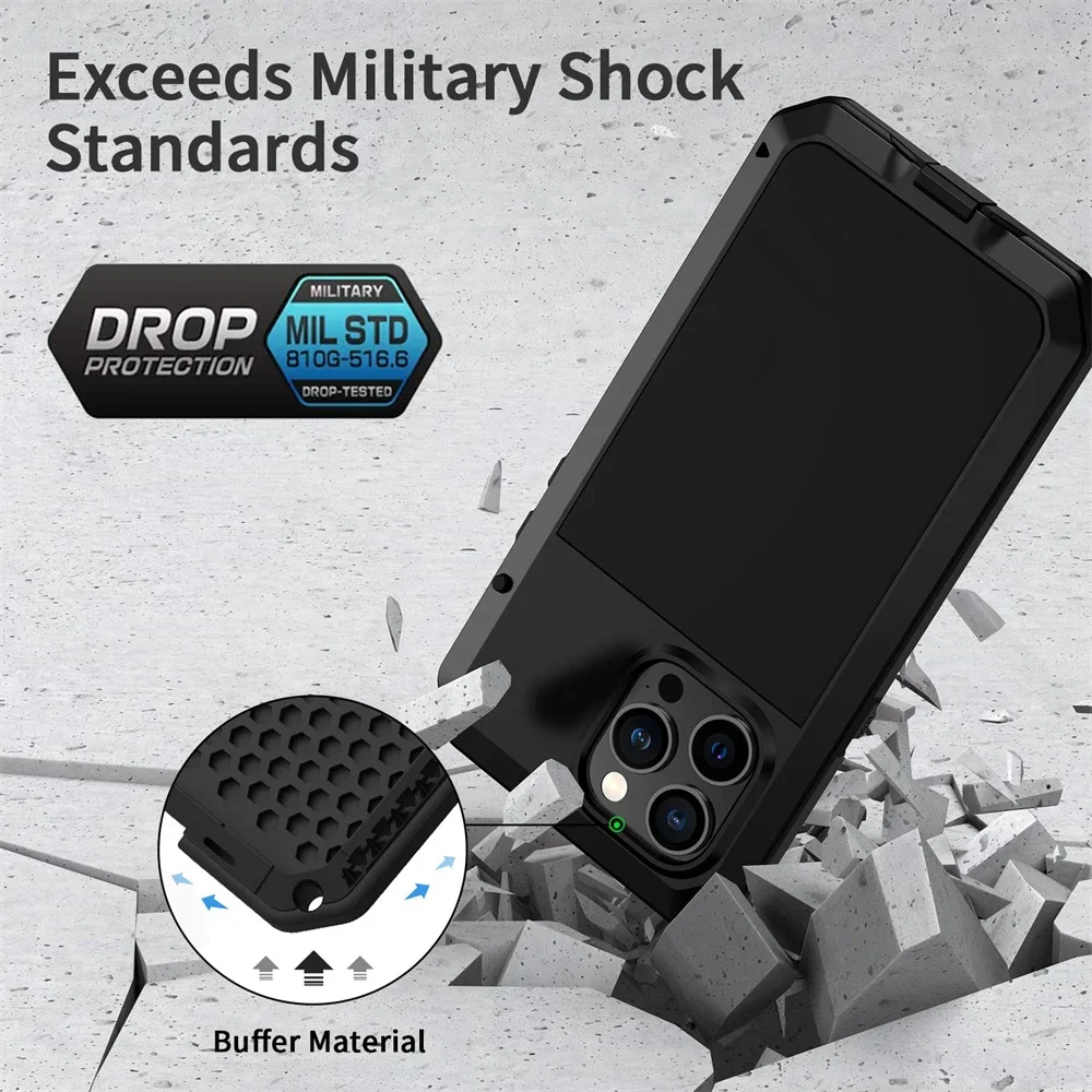 Capa para iphone 16 15 13 12 1 - Heavy Duty 360 Full Body Protective Case avaliação e preço