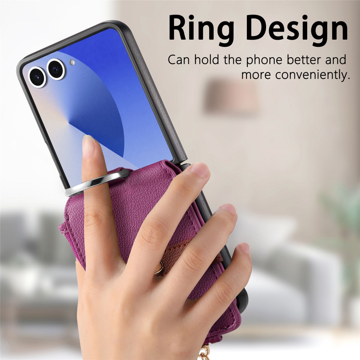 Capa de Telefone Luxuosa com P - Leather Wallet Card Holder Phone Cover avaliação e preço