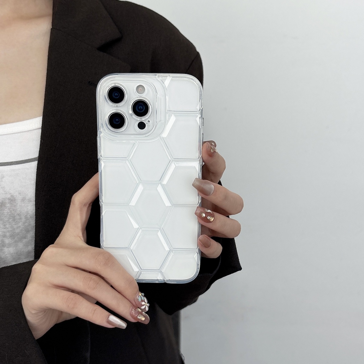 Favo de mel padrão de futebol  - Clear Shockproof Bumper Case avaliação e preço