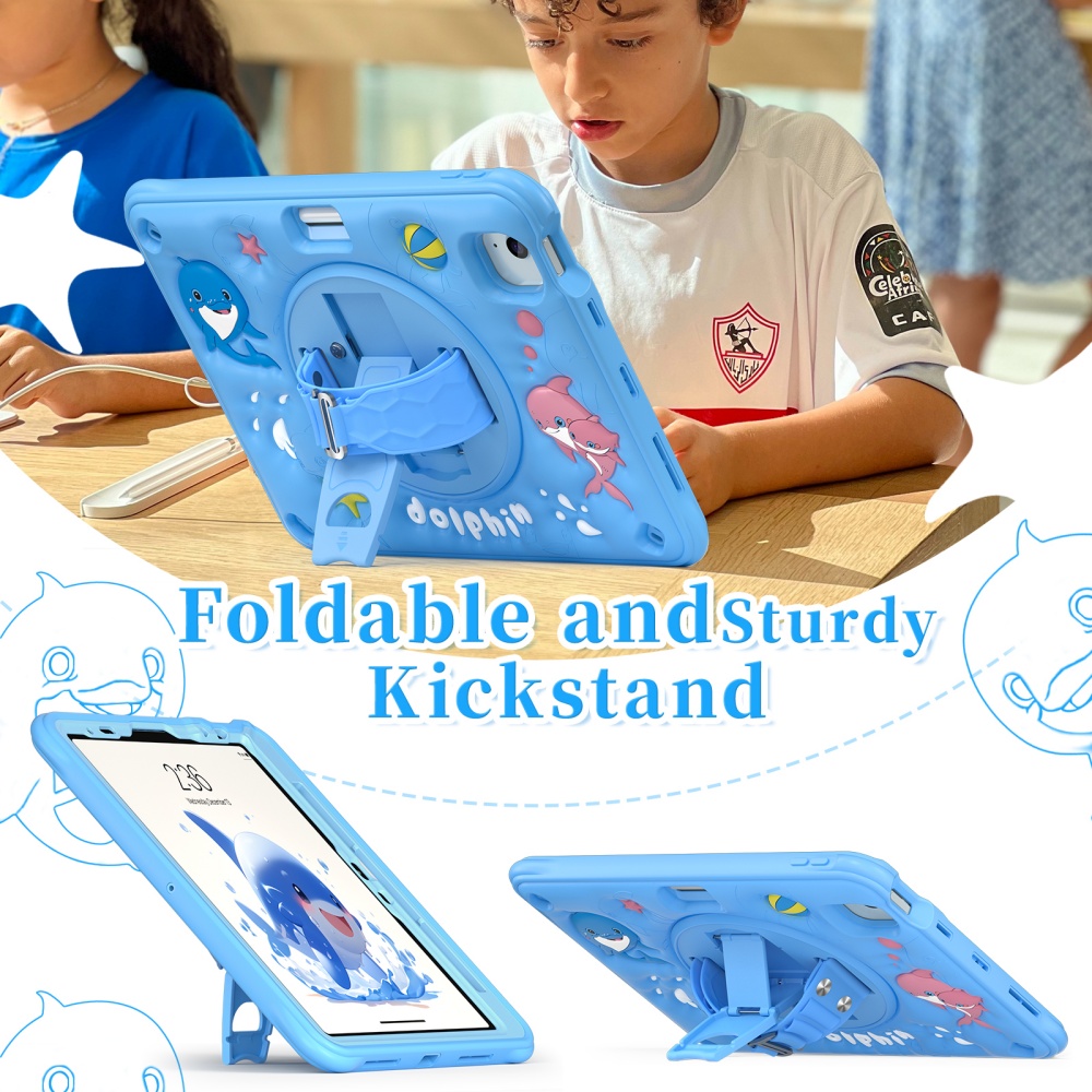 Capa Infantil Fofa para iPad M - Cute Cartoon Wrist Strap Silicone Case avaliação e preço