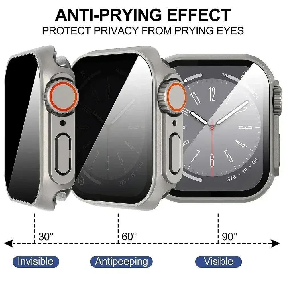 Capa para apple watch apple wa - Anti Spy Privacy Glass Case avaliação e preço
