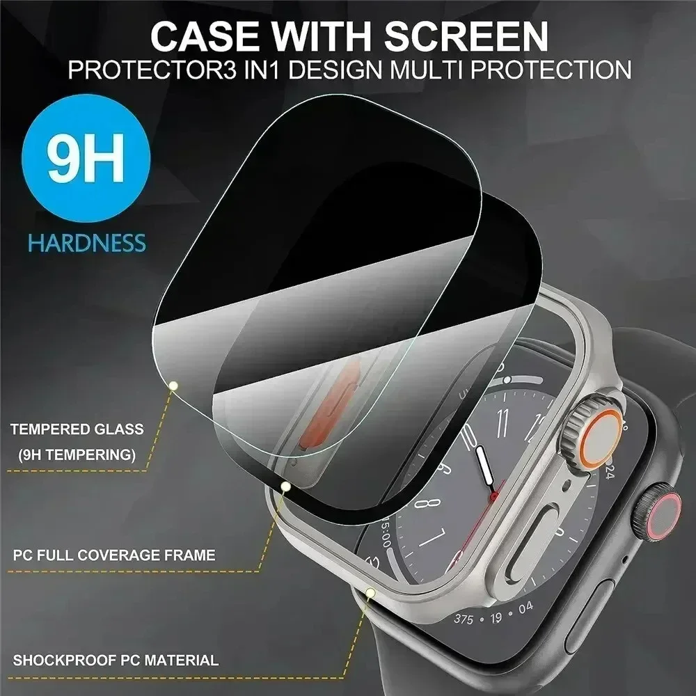 Capa para apple watch apple wa - Anti Spy Privacy Glass Case avaliação e preço