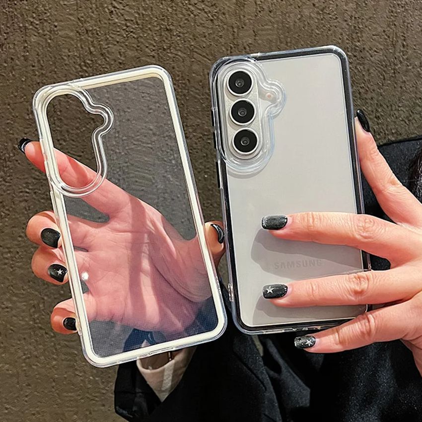 Capa de Luxo com Borda Colorid - Clear Shockproof Bumper Case avaliação e preço