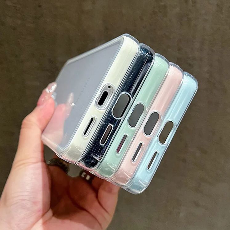 Capa de Luxo com Borda Colorid - Clear Shockproof Bumper Case avaliação e preço