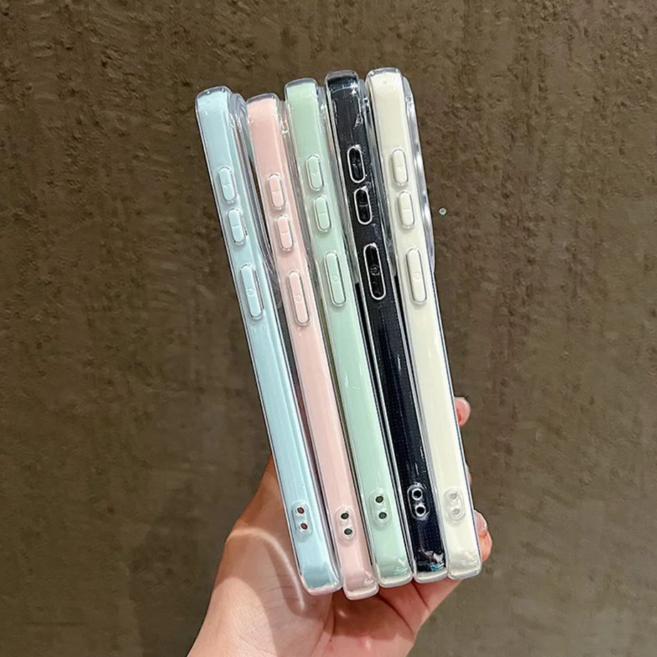 Capa de Luxo com Borda Colorid - Clear Shockproof Bumper Case avaliação e preço