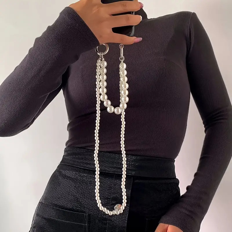 Double Pearl Woven Mobile Phon - Crossbody Lanyard Neck Strap Case avaliação e preço