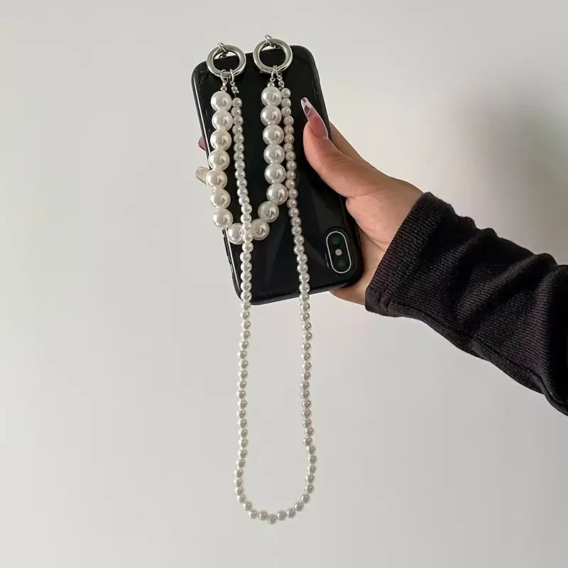 Double Pearl Woven Mobile Phon - Crossbody Lanyard Neck Strap Case avaliação e preço