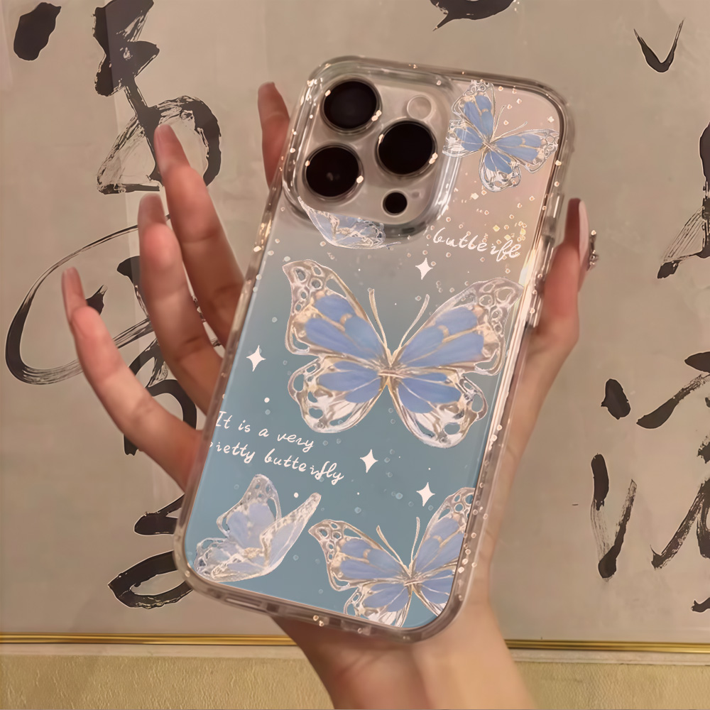Capa de Celular Luxuosa Azul B - Clear Shockproof Bumper Case avaliação e preço