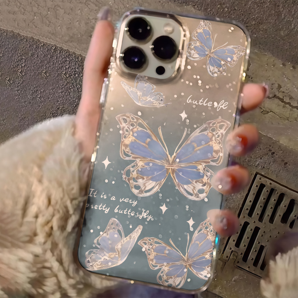 Capa de Celular Luxuosa Azul B - Clear Shockproof Bumper Case avaliação e preço