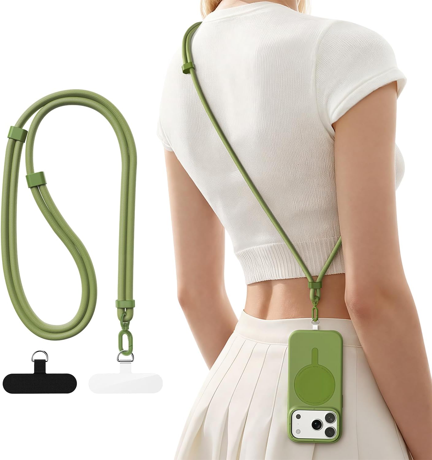 Cordão para Telefone com 2 Aba - Crossbody Lanyard Neck Strap Case avaliação e preço