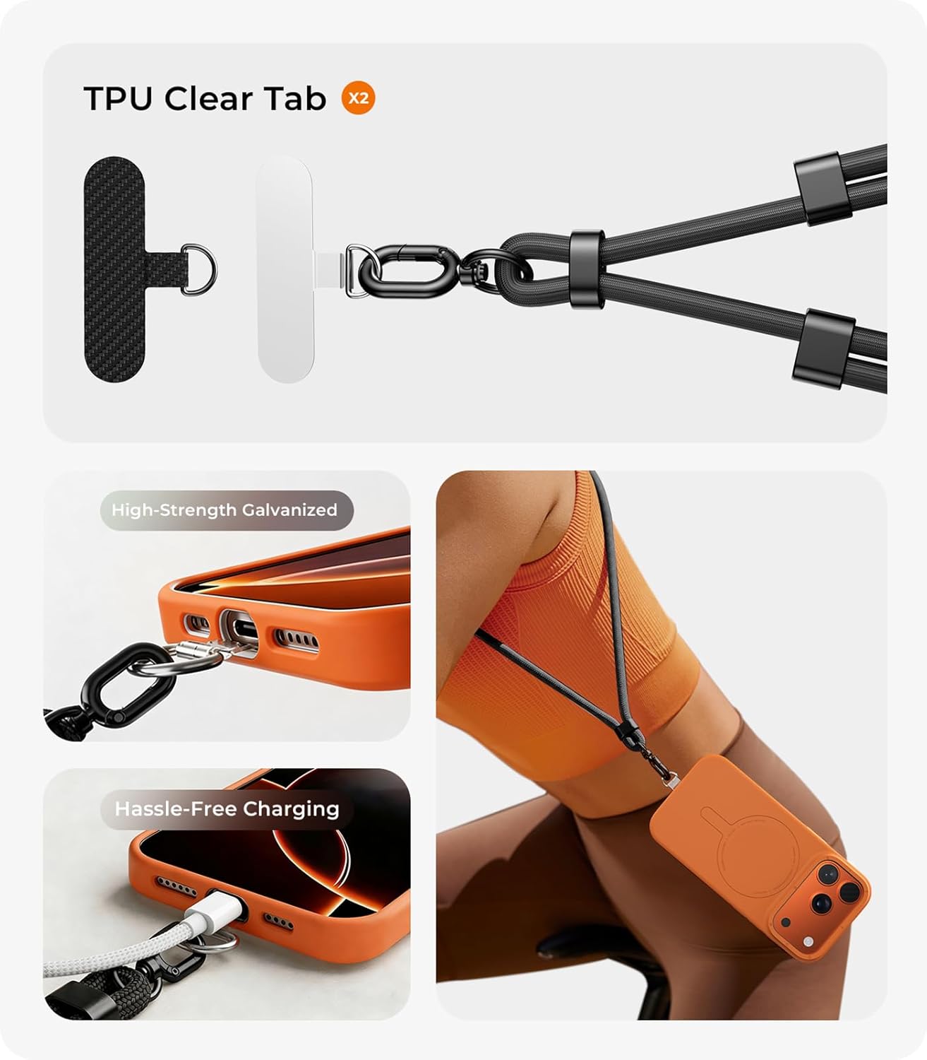 Cordão para Telefone com 2 Aba - Crossbody Lanyard Neck Strap Case avaliação e preço