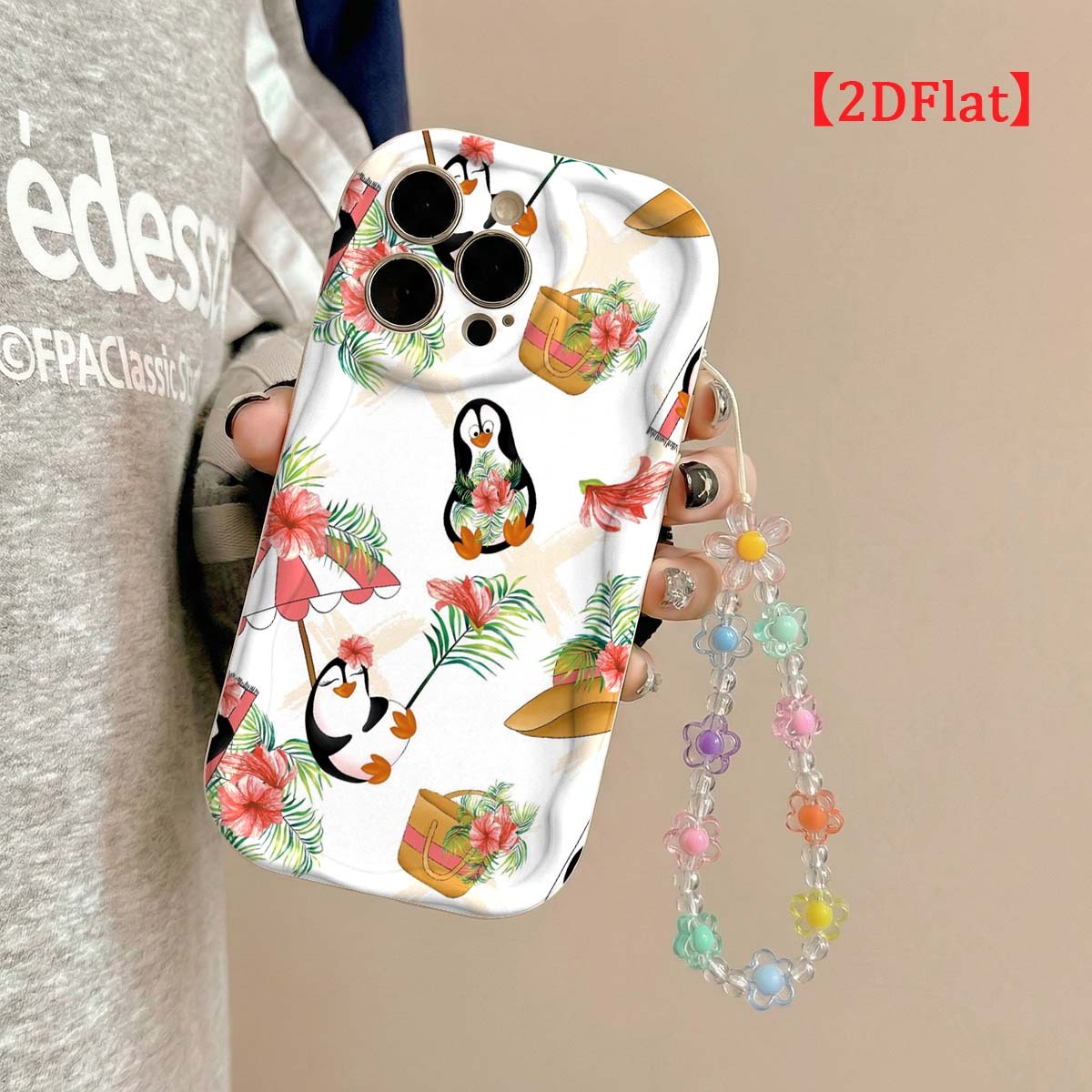 Capa de celular com pinguim fo - Cute Cartoon Wrist Strap Silicone Case avaliação e preço
