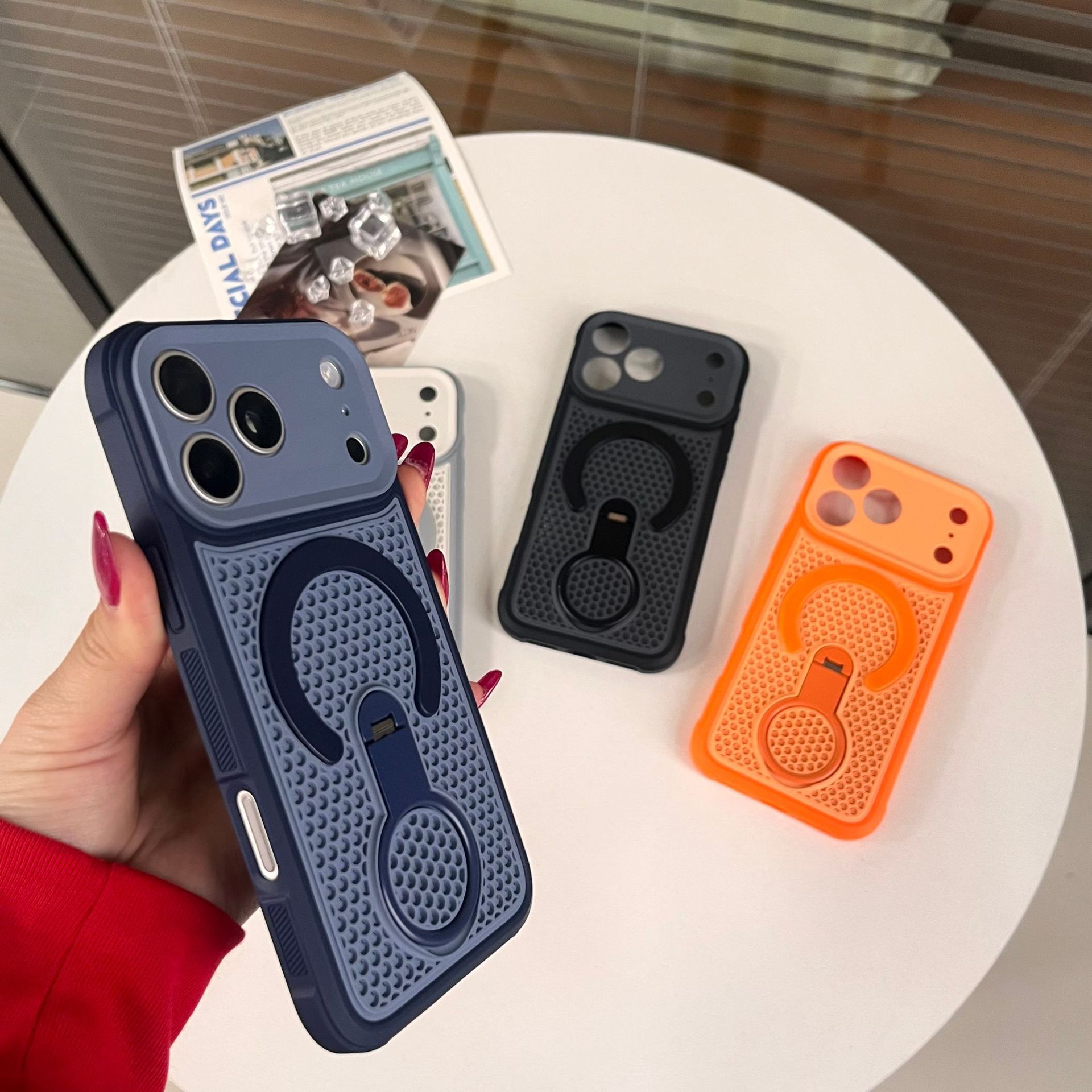 360 °   Capa de celular com su - Heat Dissipation Mesh Breathable Case avaliação e preço