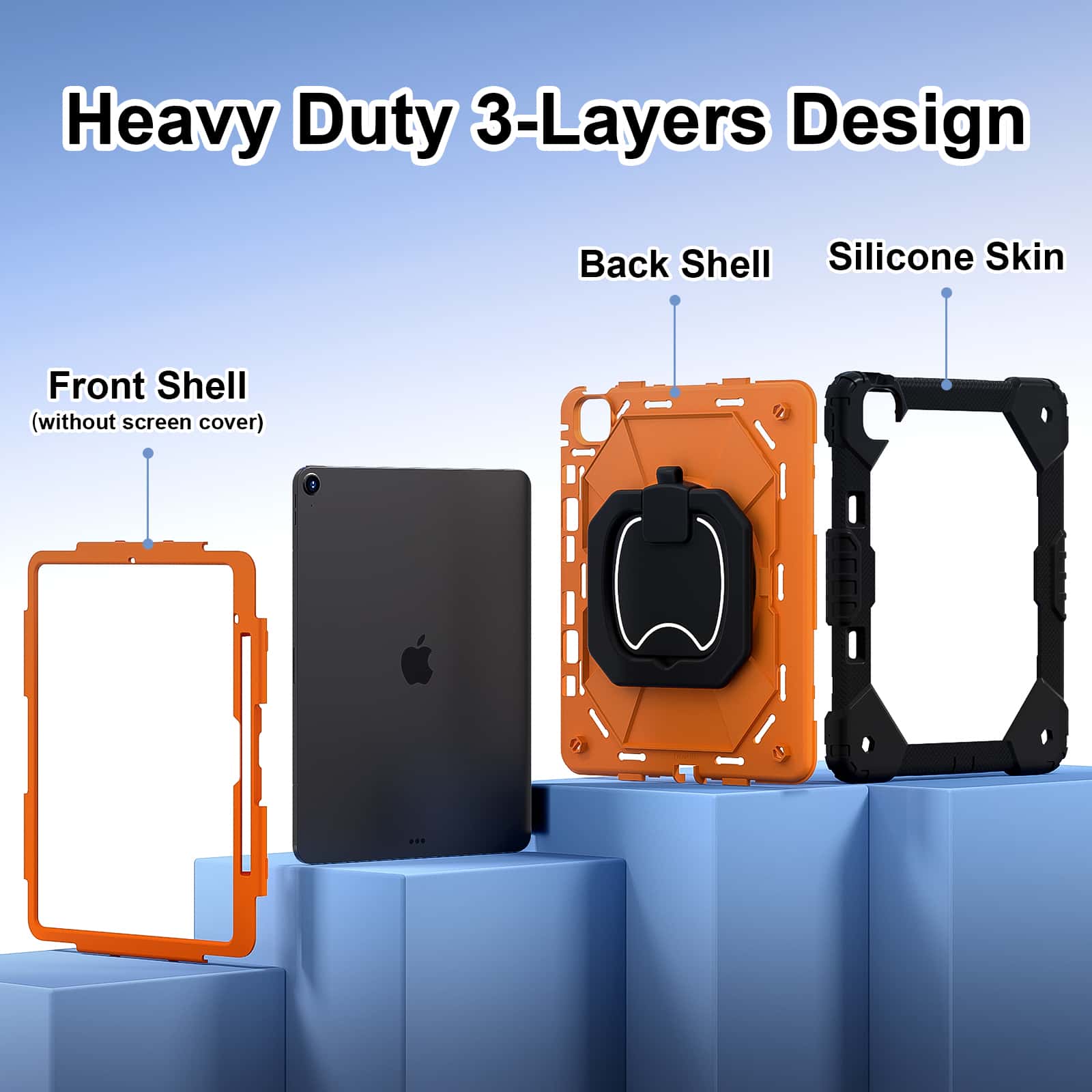 Capa para iPad Pro 13 M5 Air 1 - Heavy Duty 360 Full Body Protective Case avaliação e preço