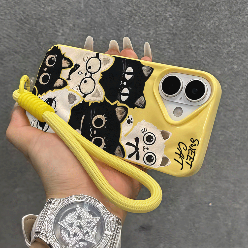 Capa de Silicone com Alça de P - Cute Cartoon Wrist Strap Silicone Case avaliação e preço