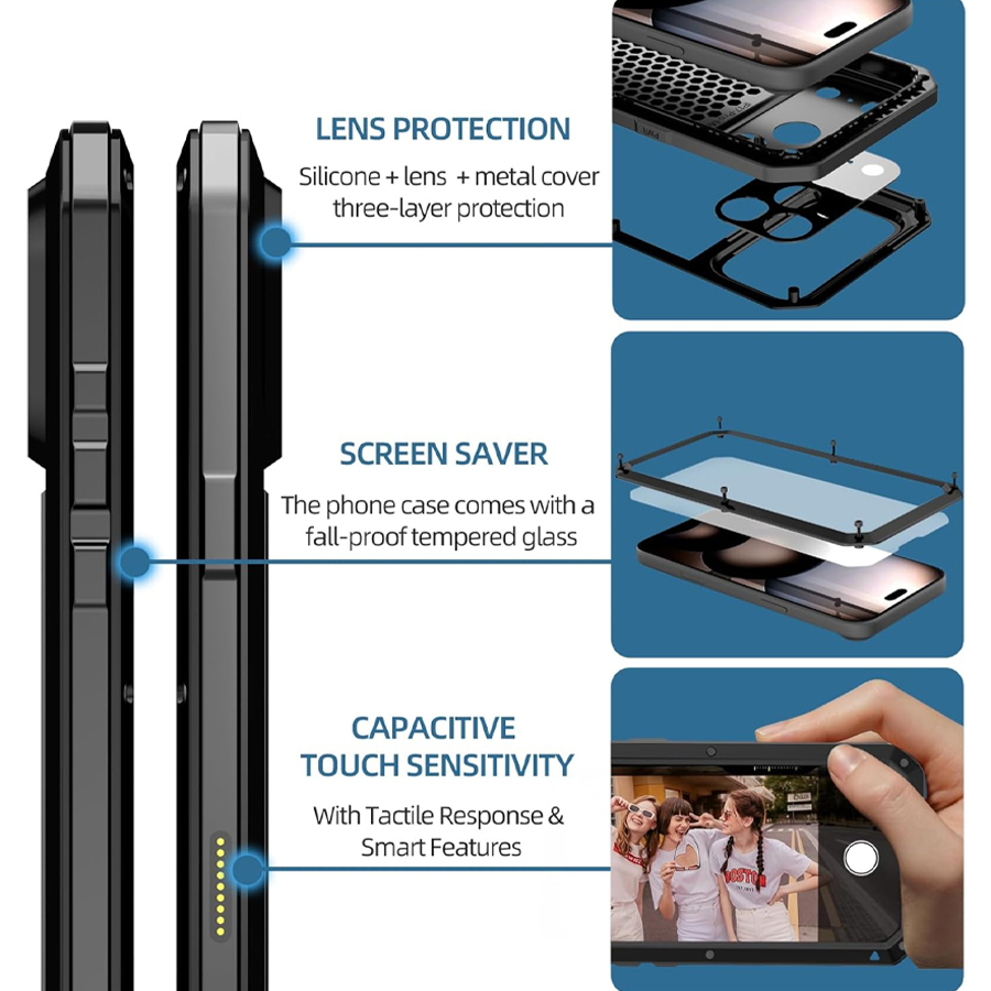 Capa de Telefone Reforçada em  - Heavy Duty 360 Full Body Protective Case avaliação e preço